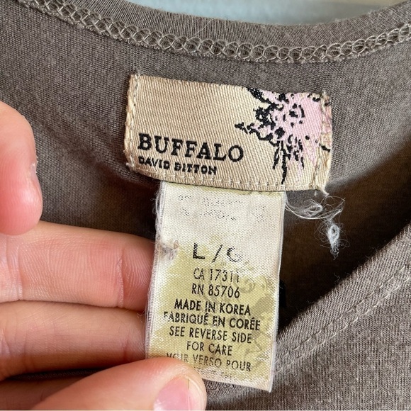 Buffalo David Bitton Green blouse size Large - Picture 2 of 7